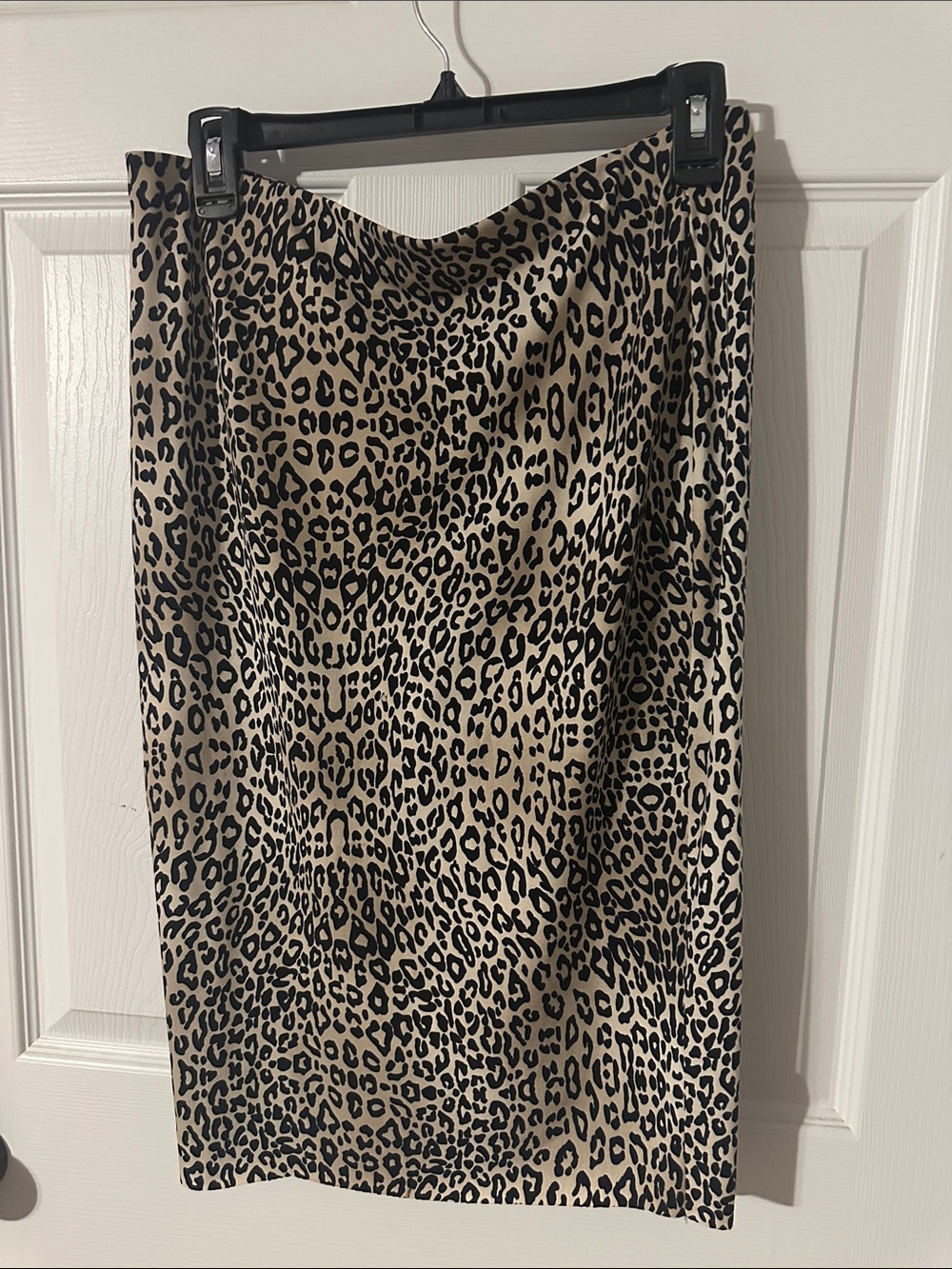 Vince Camuto Leopard Print Pencil Skirt - Beige and Black